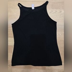 No Boundaries Black High-Neck Tank Top